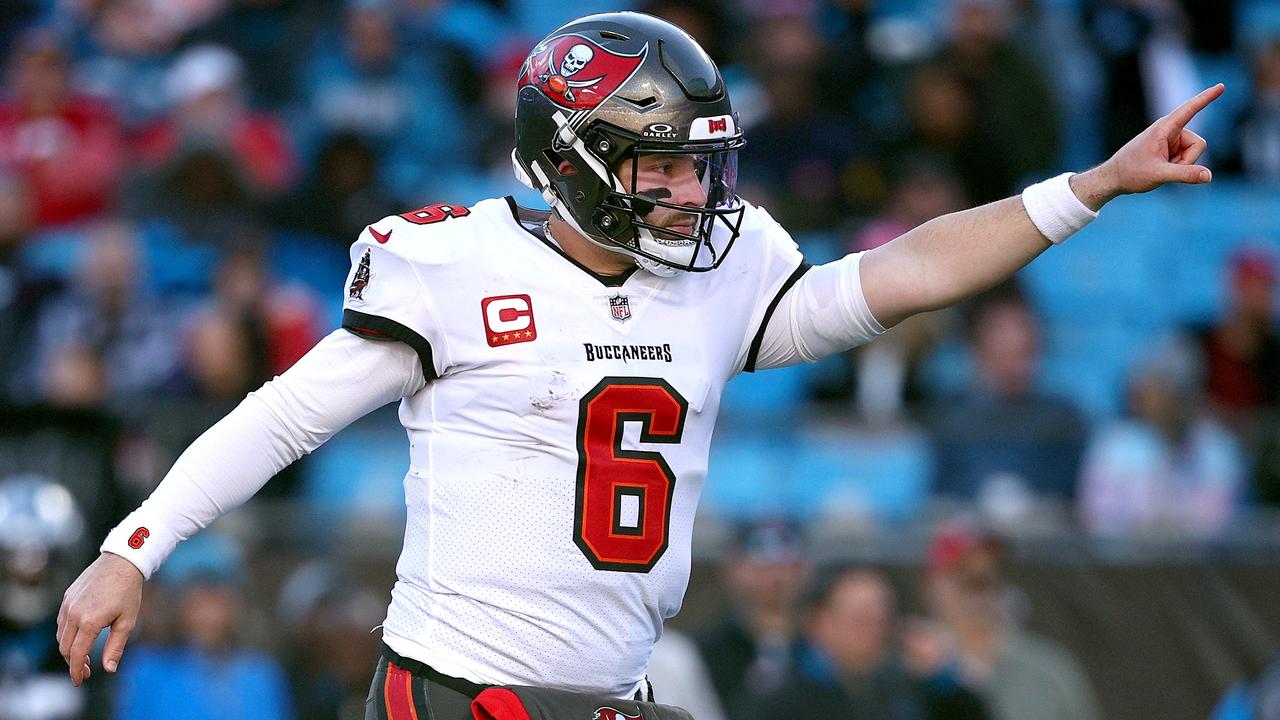 Baker Mayfield of the Tampa Bay Buccaneers during Week 18. Picture: Jared C. Tilton/Getty Images