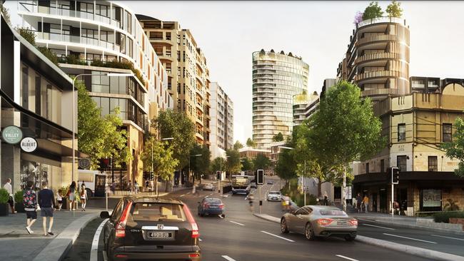 The proposed cityscape of Edgecliff commercial centre. Picture: Woollahra Council.