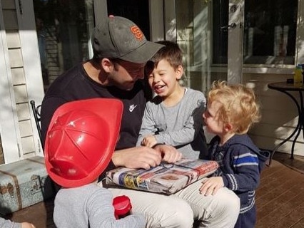 Jimmy Bartel enjoyed an “early” Father’s Day. Picture: Instagram