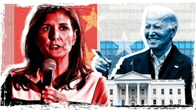 One of Joe Biden's biggest problems is convincing voters who want to stop Trump to not vote to support Nikki Haley in the Republican primary this month. Illustration: The Times