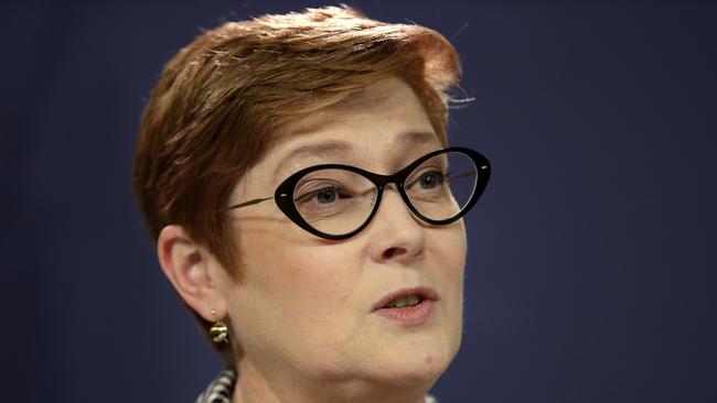 Foreign Minister Marise Payne. Picture: AP