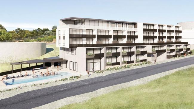 A five-story building, comprising 57 units, is being been proposed for Woodford. Source: Adelaide Hills Council