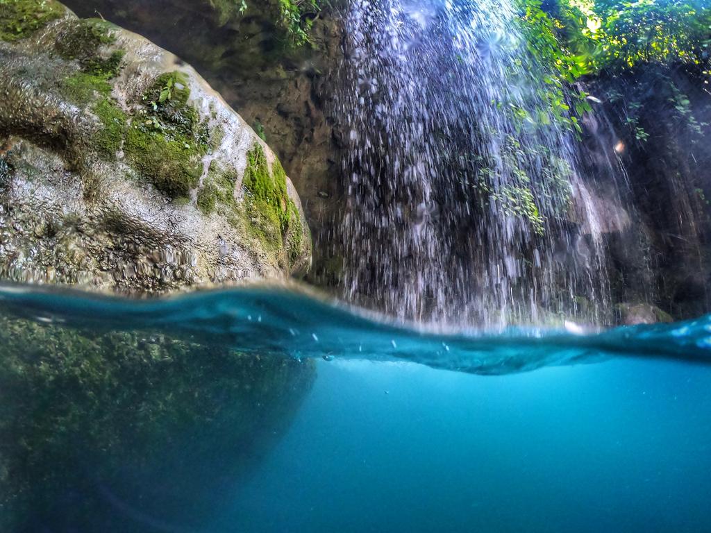 A waterfall in La Huasteca Potosina, Mexico.