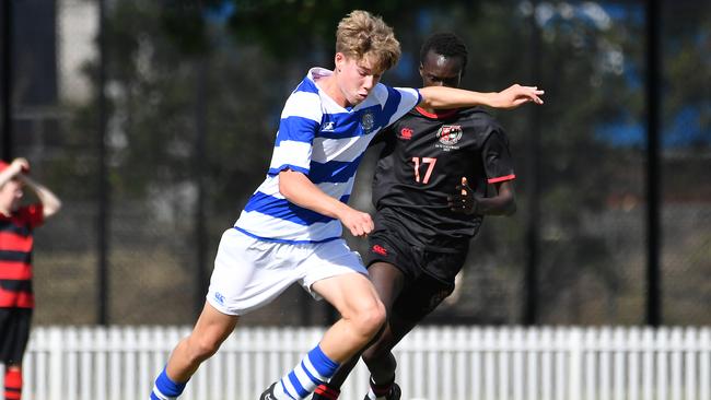 GPS First XI football between Terrace and Nudgee College. Saturday May 6, 2023. Picture, John Gass