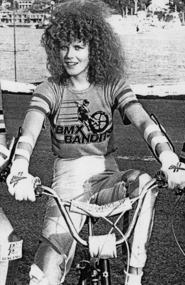 Nicole Kidman in a scene from the film BMX Bandits.