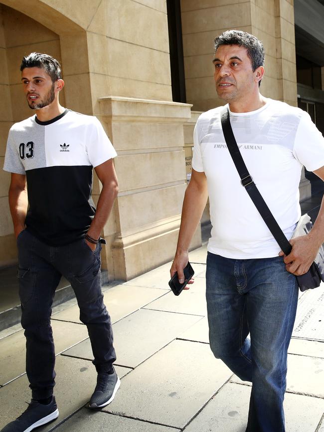 Salt Creek witnesses Abdul Karim Mohammed and Ali Mohammed outside court. Picture: Sarah Reed