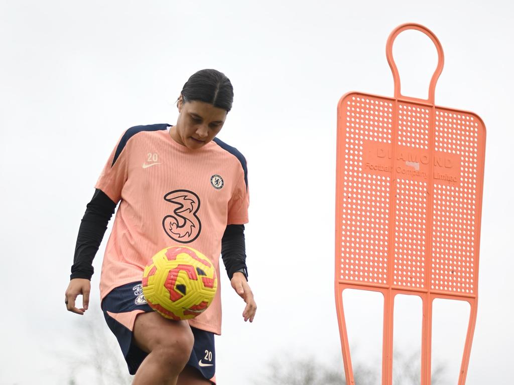 Samantha Kerr returns to football training following her not guilty verdict. Picture: Instagram