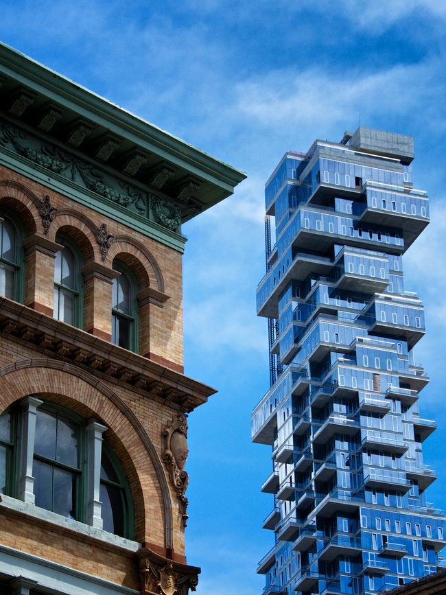 Tribeca and its famous Jenga Building.