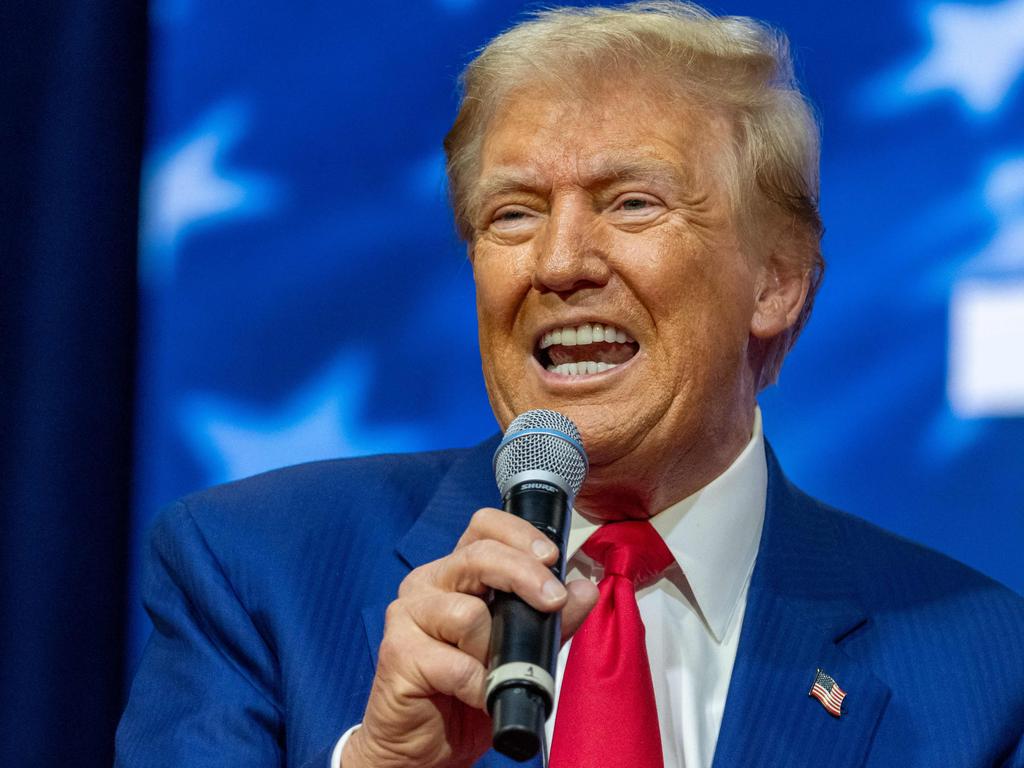 Republican presidential nominee Donald Trump holds a town hall at the Greater Philadelphia Expo Centre. Picture: Getty Images via AFP