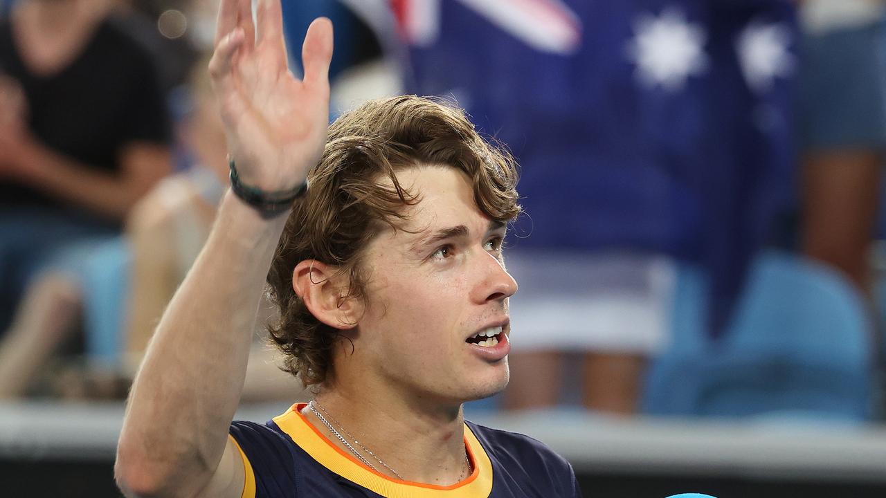 Alex de Minaur on Margaret Court Arena at this year’s Australian Open. Picture: Michael Klein