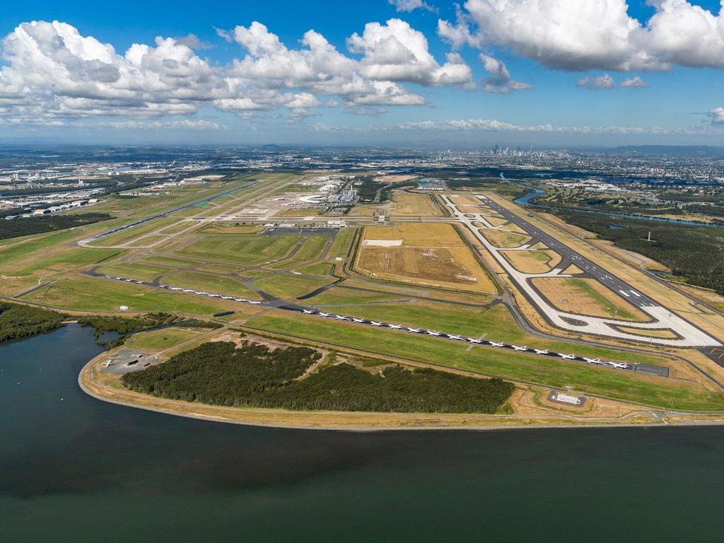The areas around Brisbane Airport and the port face inundation.