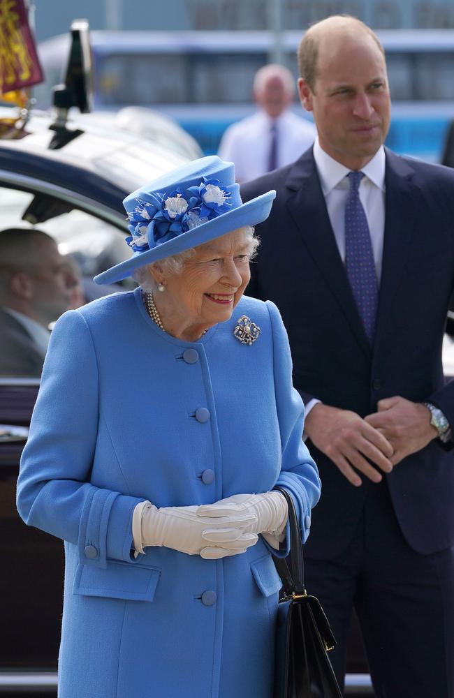 Queen Elizabeth II and Prince William, Duke of Cambridge, known as the Earl of Strathearn in Scotland. Picture: Getty