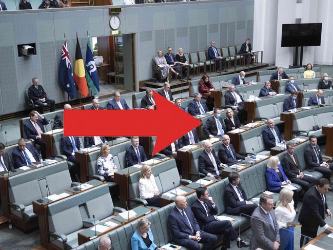 Awkward photo captured inside parliament