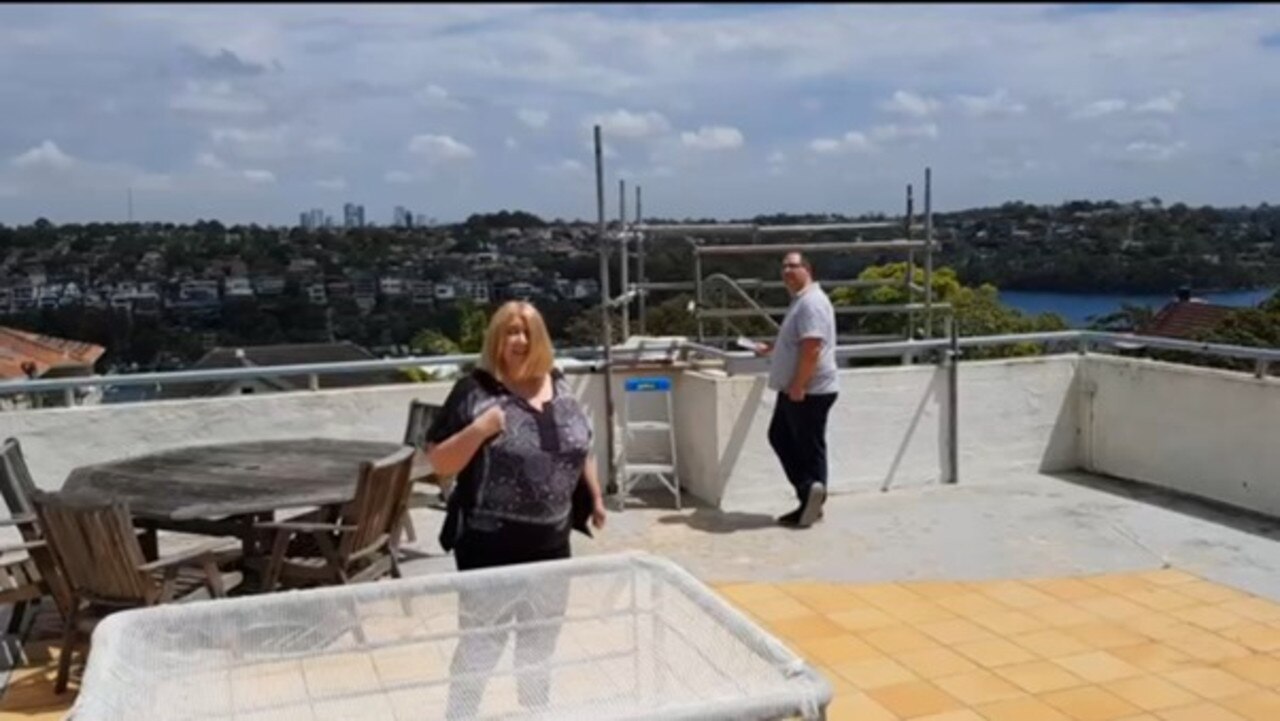 Ms Barter and her partner live in the below house. The skylight in question can be seen in the photo. The Theuissen have attempted on multiple occasions to place netting around the skylight. Picture: Supplied