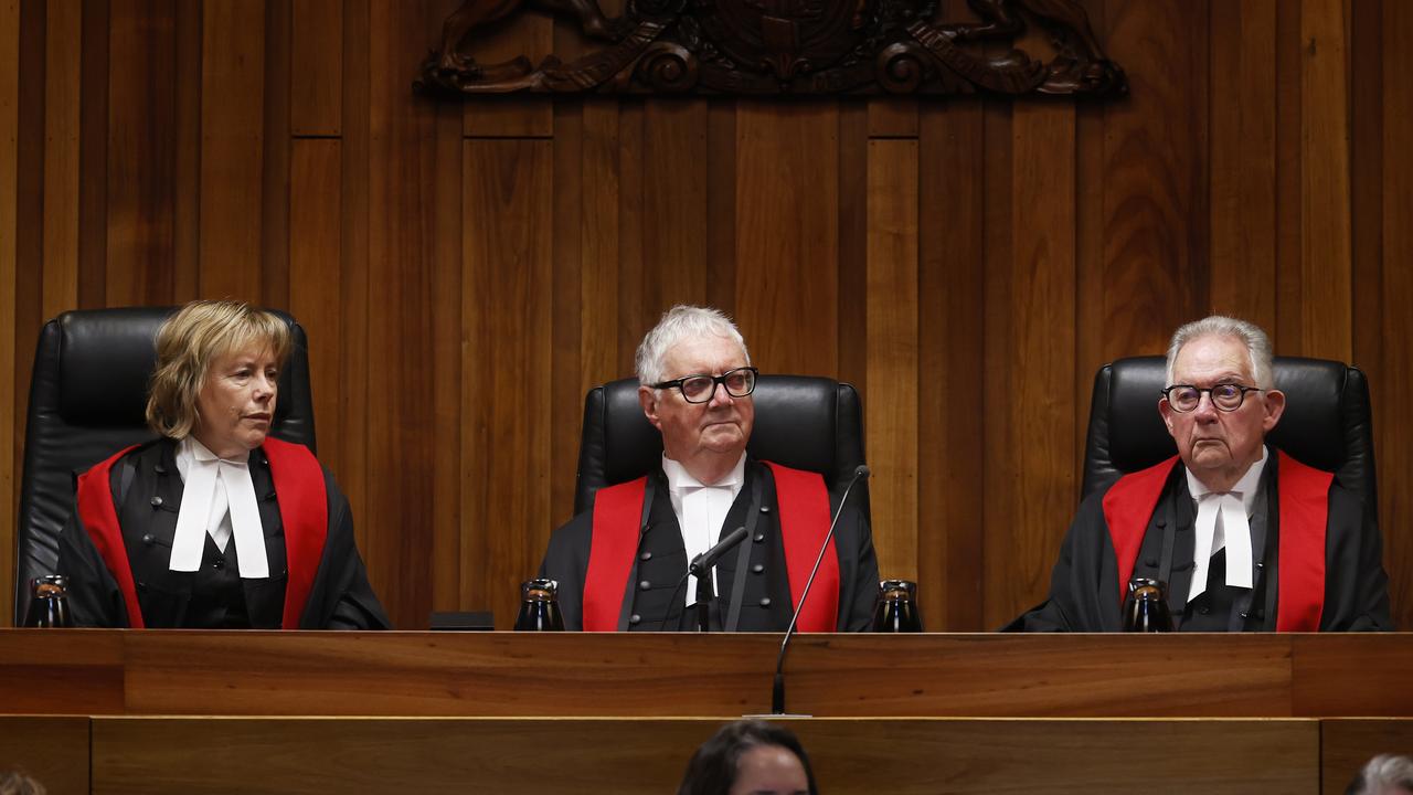 From left, Justice Justice Helen Wood, Chief Justice Alan Blow, and Justice Stephen Estcourt at the Supreme Court of Tasmania’s 200-year anniversary. Picture: Nikki Davis-Jones