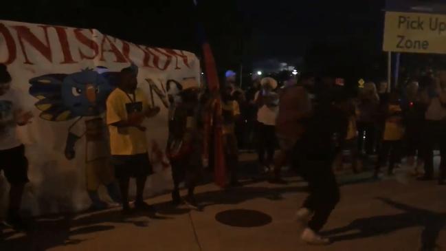 Indigenous protesters at the Commonwealth Games opening ceremony