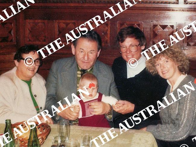 **ONLINE MUST USE WATERMARKED VERSION**Cecilia Klein/Kovach (L) Ivan Kovach their son George Kovach and his wife and son in Budapest in 1984. George was not allowed to travel to Czechoslovakia because he was still considered an enemy of the people after escaping at age 3 1/2.