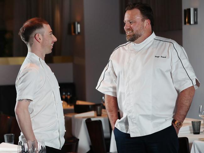 Restaurateur Teage Ezard and head chef Jarred Di Blasi at Ezard Restaurant. Picture: Rebecca Michael