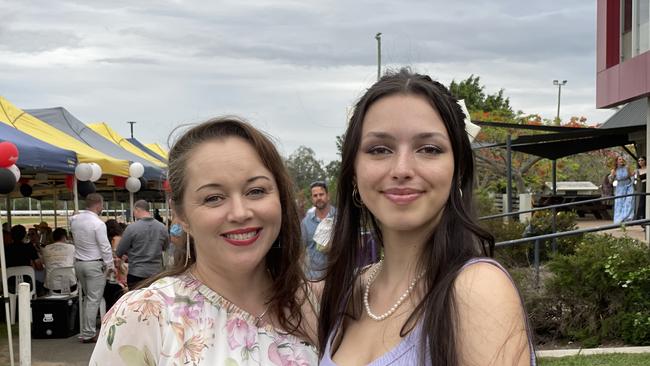 Carolyn and Charlize Bush at the Gympie races on Saturday November 25, 2023.