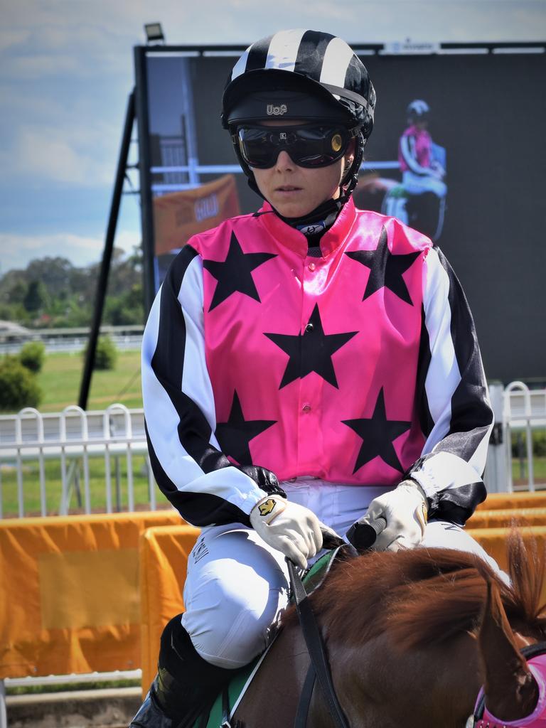 Apprentice jockey Mikayla Weir on Jenny Graham trained Manly Hanover in the mounting yard before finishing second in the New Members Benefits CG&amp;E Class 1 Handicap over 1200m at Clarence River Jockey Club in Grafton on Tuesday, 2nd February, 2021. Photo Bill North / The Daily Examiner