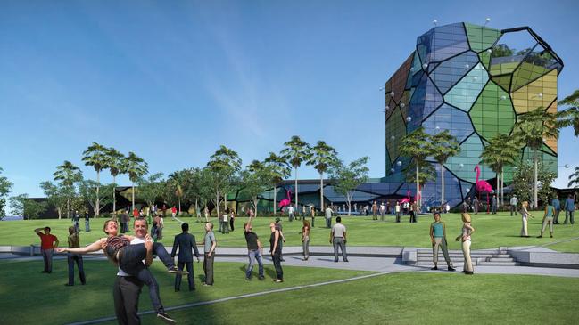 An artist’s impression of the planned art gallery at the Gold Coast Home of the Arts (HOTA) at Evandale.