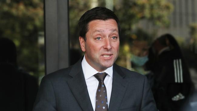 Matthew Guy defended the exits of other staffers within his office over the past week and said there were often staff changes when leadership roles were filled. Picture: David Crosling