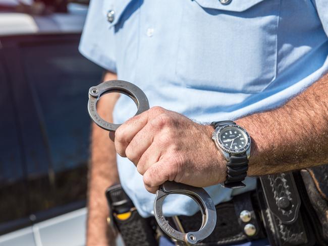 NSW police Handcuffs arrest. 07 October 2016