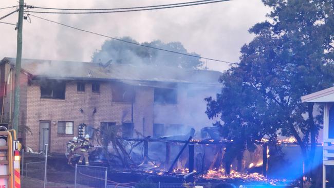 The scene of the Edington St fire late on Thursday afternoon (August 10). Photo: Darryn Nufer.