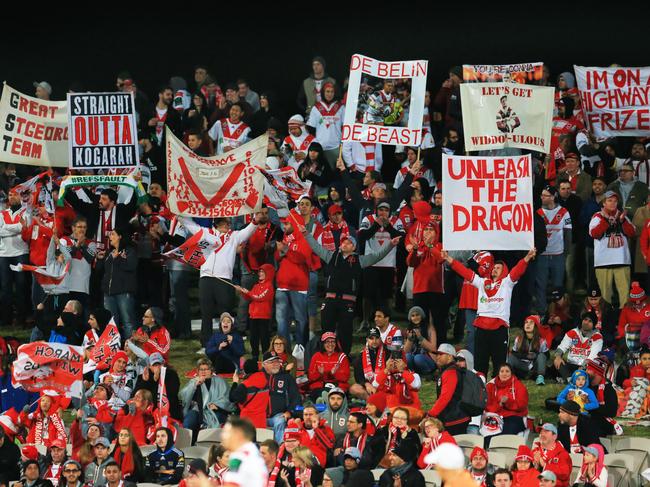 Some fans are shocked the Dragons club is allowing Jack de Belin to play footy. Picture: Mark Evans