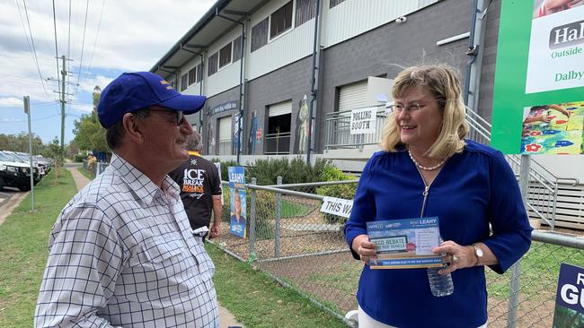 LNP hopeful for Warrego Ann Leahy at Dalby State School. Pic: Sam Turner