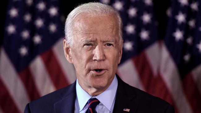 Will the US row help or hinder Joe Biden’s quest to win the Democratic Party’s nomination? Picture: AFP