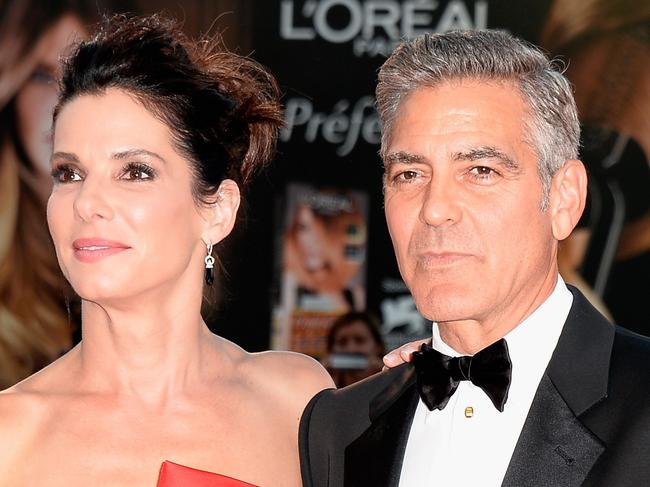 VENICE, ITALY - AUGUST 28:  Actors Sandra Bullock and George Clooney attend the Opening Ceremony And 'Gravity' Premiere during the 70th Venice International Film Festival at the Palazzo del Cinema on August 28, 2013 in Venice, Italy.  (Photo by Pascal Le Segretain/Getty Images)