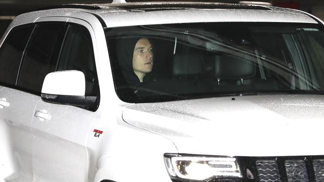 Dustin Martin arrives at Marvel. Picture: Alex Coppel