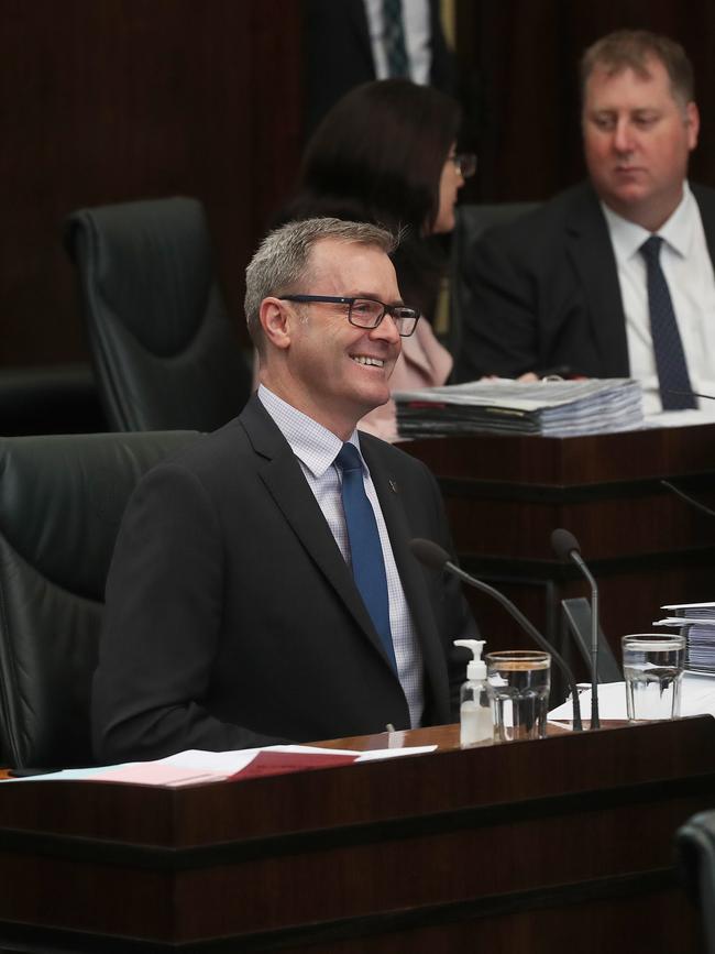 Minister Michael Ferguson. Question time in the Tasmanian parliament. Picture: Nikki Davis-Jones