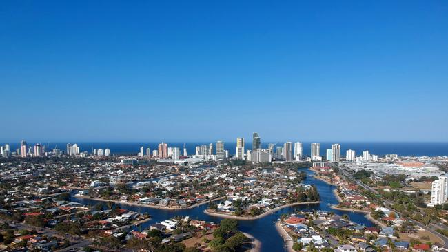 An aerial photo of Broadbeach Waters. File image. Photo: Chris Bashall