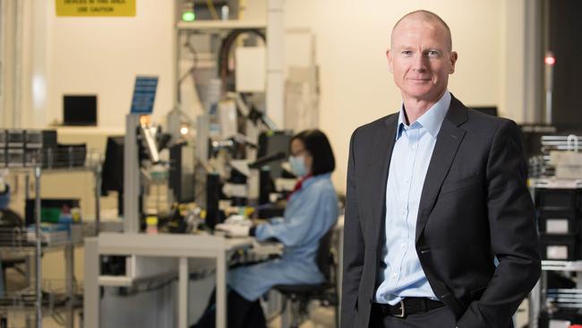 Cochlear CEO Dig Howitt at the Cochlear facility in Macquarie Park. Ryan Osland/ The Australian