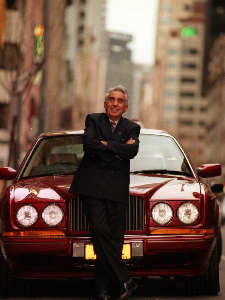 Harry Triguboff with his Bentley in 1997.