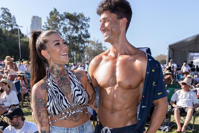 <p>Francesca Morello and Steven Braude at Summer Salt Festival at Broadwater Parklands Sunday 12th of February. Picture: Celeste Humphrey</p>