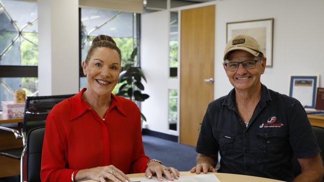 Bundaberg Mayor Helen Blackburn with Bernie Kemps.