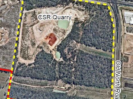 Warner CSR quarry before tree clearing.