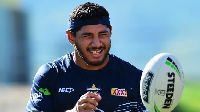 North Queensland Cowboys training from 1300 Smiles Stadium, Townsville. Jason Taumalolo. Picture: Zak Simmonds