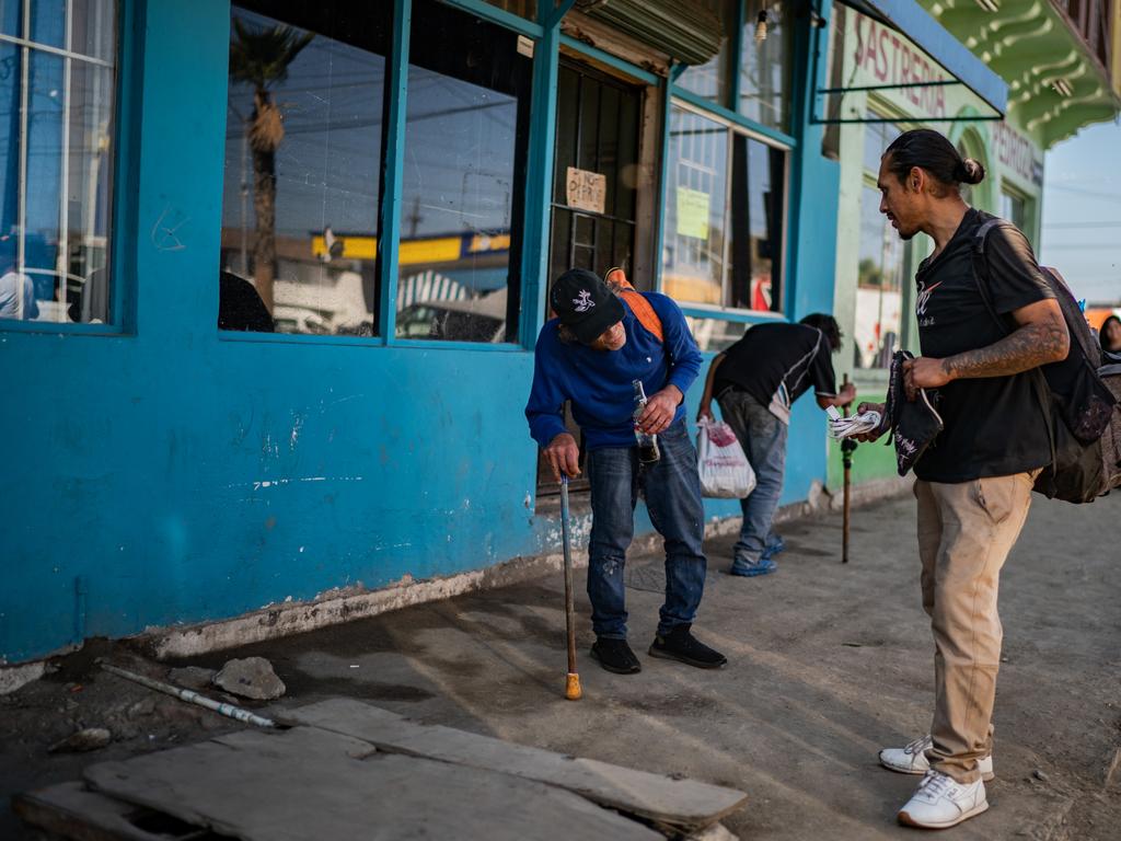 Jose Gonzalez sells items to pay for his next hit of fentanyl in Mexico, where 99 per cent of the drug is produced from chemicals shipped from China. Picture: Getty Images