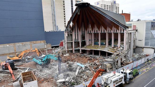 Maughan Church is torn down in 2016. Picture: Keryn Stevens