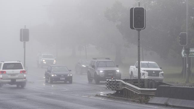 Traffic lights on Ruthven St in Harlaxton are not working as the aftermath of TC Alfred impacts Toowoomba, Sunday, March 9, 2025. Picture: Kevin Farmer