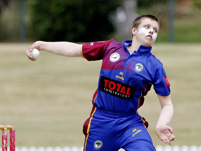 Northenr District’s bowler Lachlan Bartlett. Picture: John Appleyard