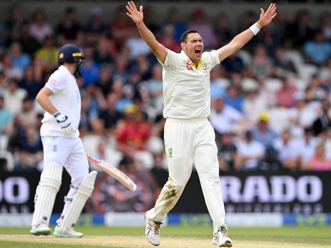 Scott Boland unsuccessfully appeals for the wicket of Joe Root during the third Test. Picture: Stu Forster/Getty Images