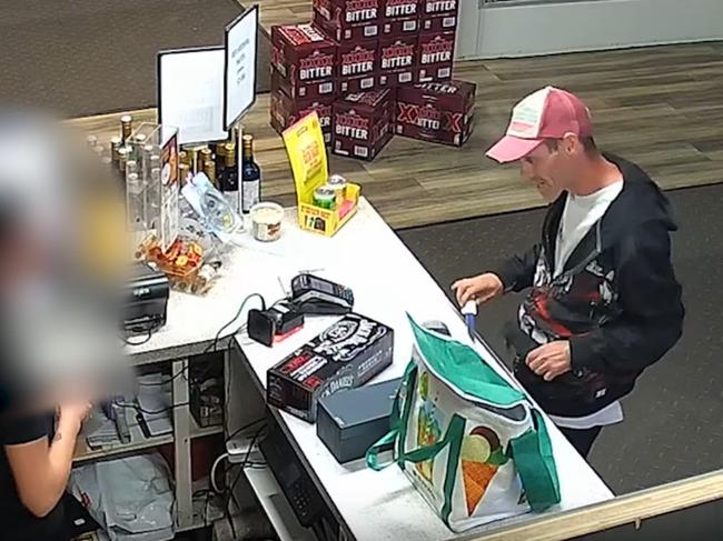 Police have released vision of a man who may be able to assist with investigations into two armed robberies that occurred within minutes of each other in Dalby on October 9.