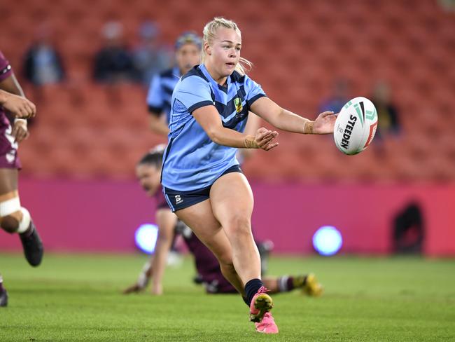 Ally Bullman in action for NSW in last year's Schoolgirls Origin clash against Queensland. Credit: NRL Images