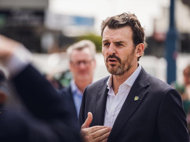 Brendon Gale is welcomed as inaugural CEO of Tasmania Football Club in Penguin Tasmania.  Picture: Tasmania Football Club