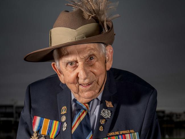 Godfrey enlisted in Collingwood, at 18. Picture: Tony Gough